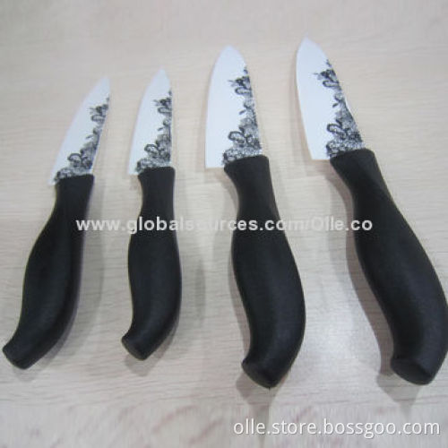 Ceramic Knife with Fashion Womanish Lace Print Blade